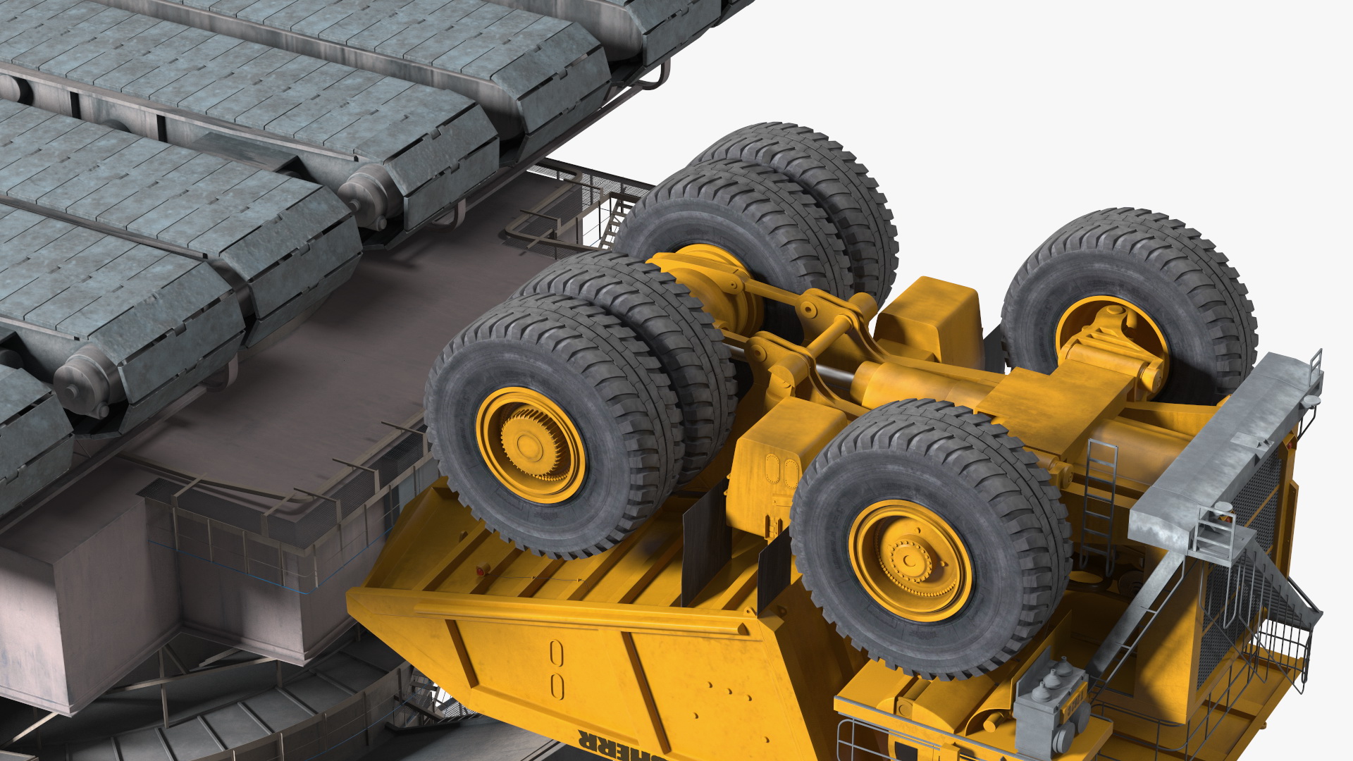 3D Mining Multi Bucket Wheel Excavator with Heavy Duty Dump Truck Liebherr