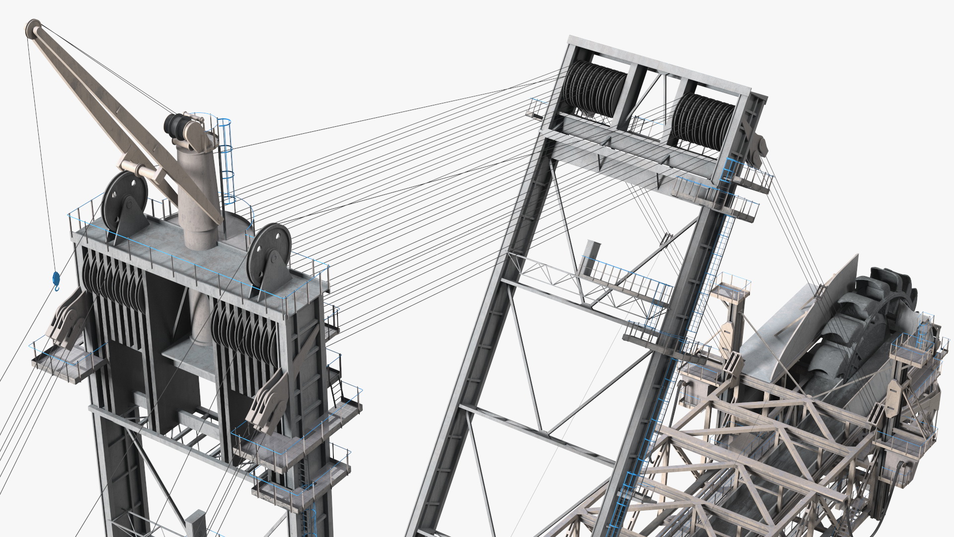 3D Mining Multi Bucket Wheel Excavator with Heavy Duty Dump Truck Liebherr