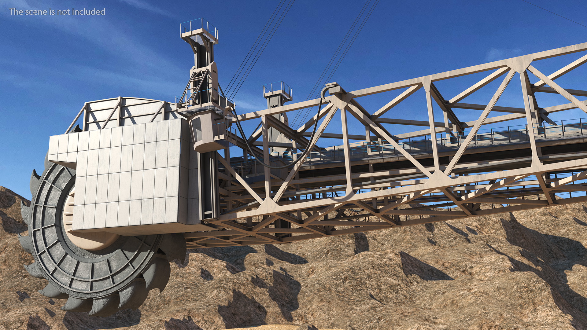 3D Mining Multi Bucket Wheel Excavator with Heavy Duty Dump Truck Liebherr