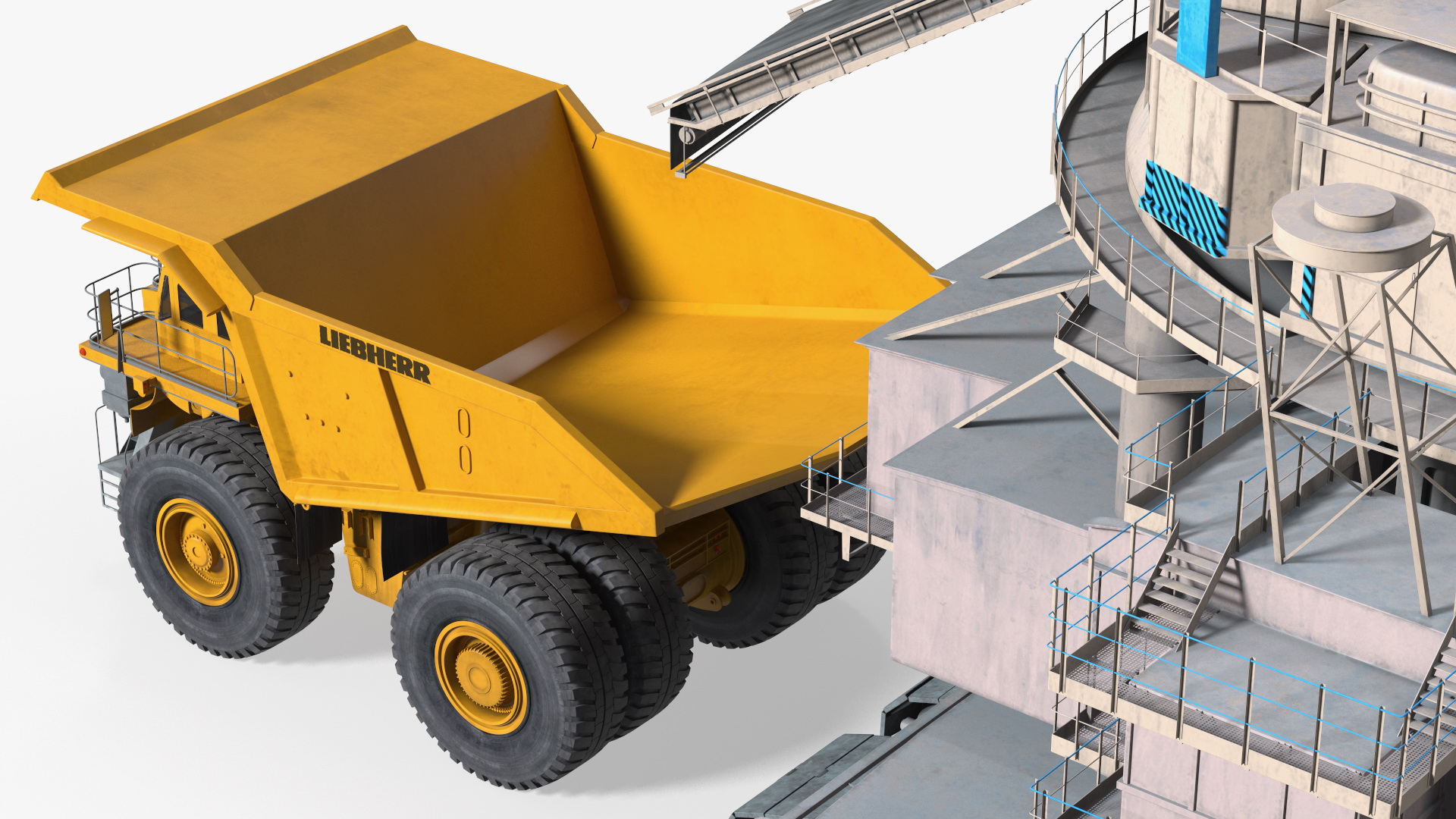 3D Mining Multi Bucket Wheel Excavator with Heavy Duty Dump Truck Liebherr