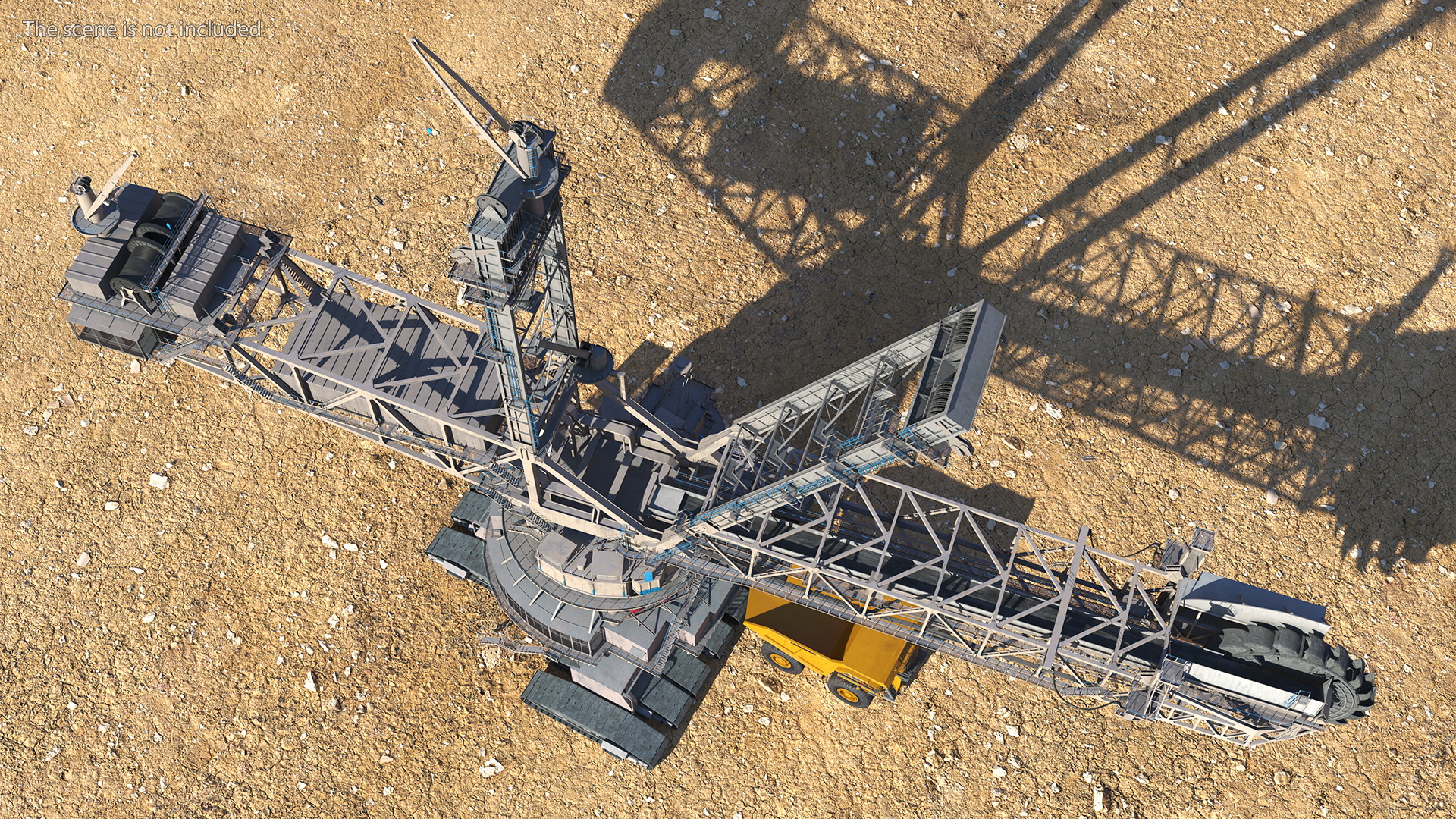 3D Mining Multi Bucket Wheel Excavator with Heavy Duty Dump Truck Liebherr