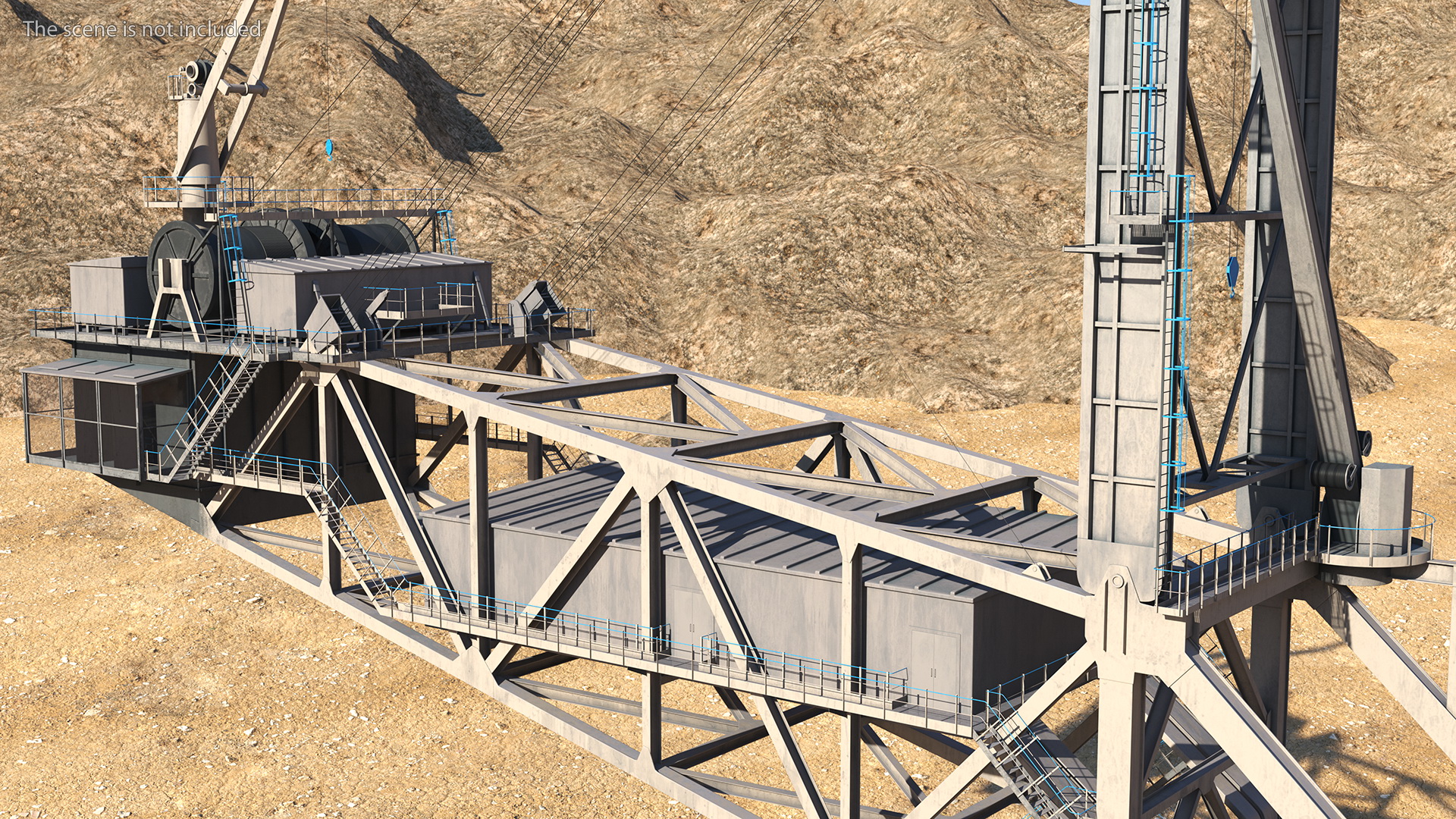 3D Mining Multi Bucket Wheel Excavator with Heavy Duty Dump Truck Liebherr