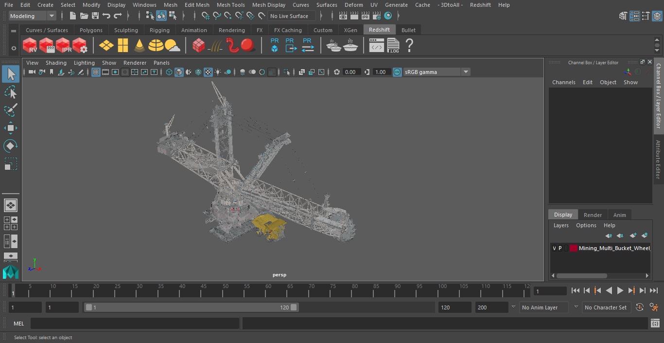 3D Mining Multi Bucket Wheel Excavator with Heavy Duty Dump Truck Liebherr