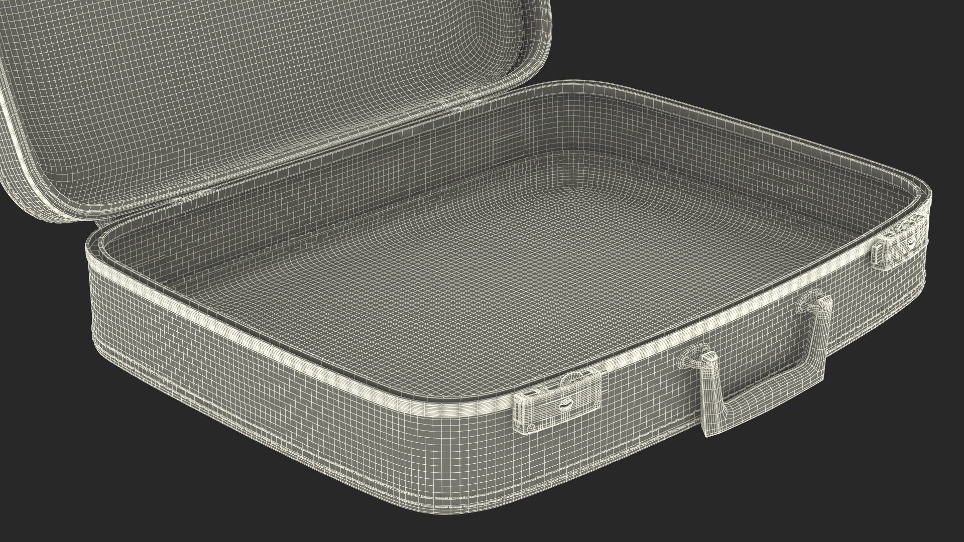 Vintage Leather Suitcase 3D model