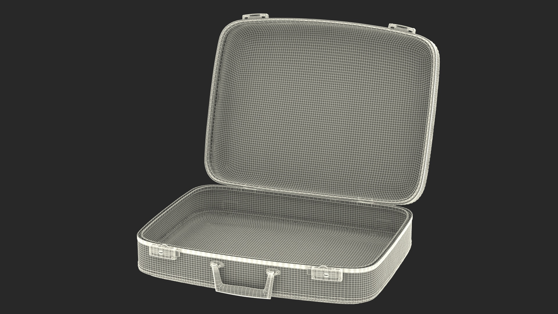 Vintage Leather Suitcase 3D model