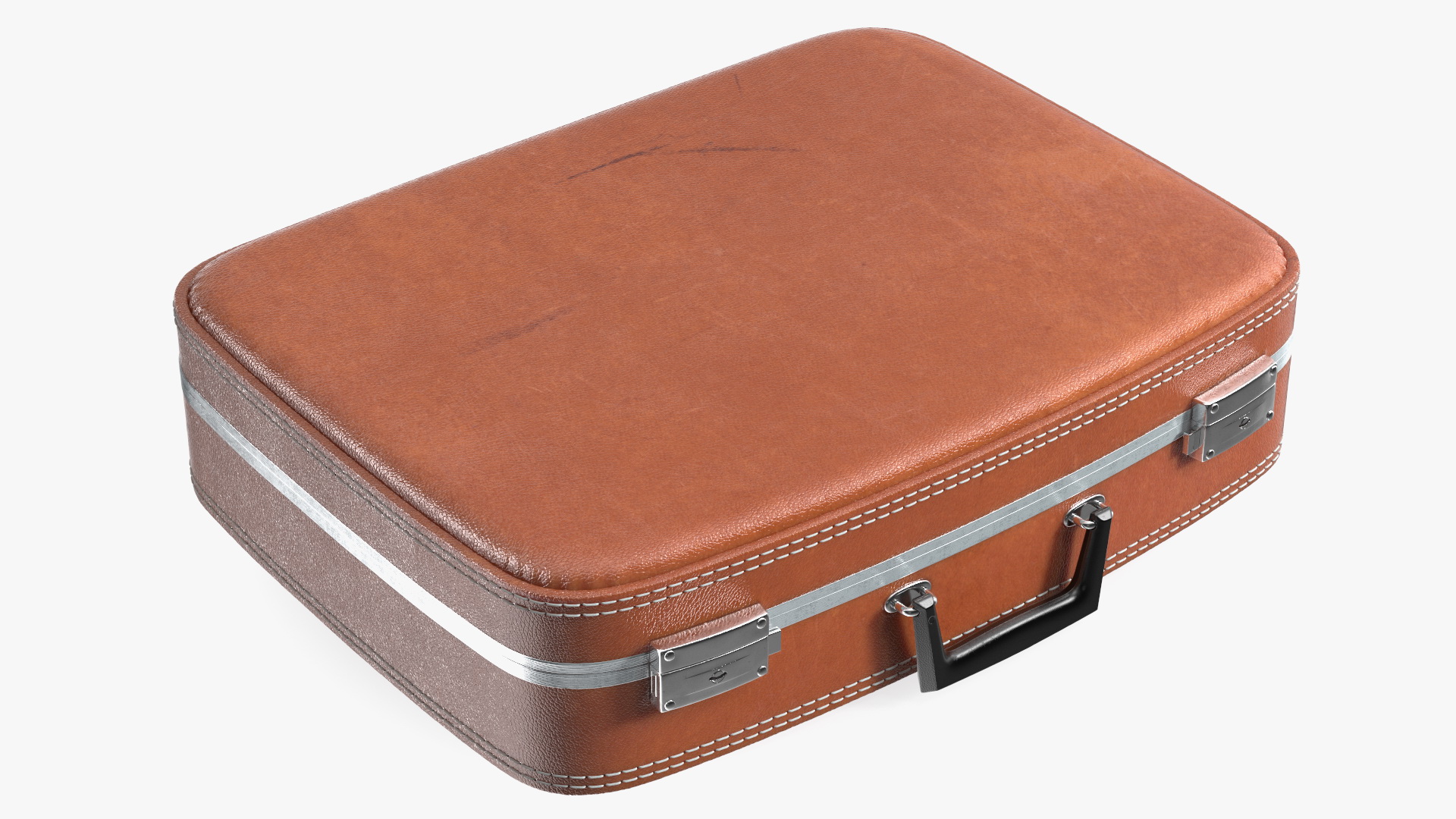Vintage Leather Suitcase 3D model