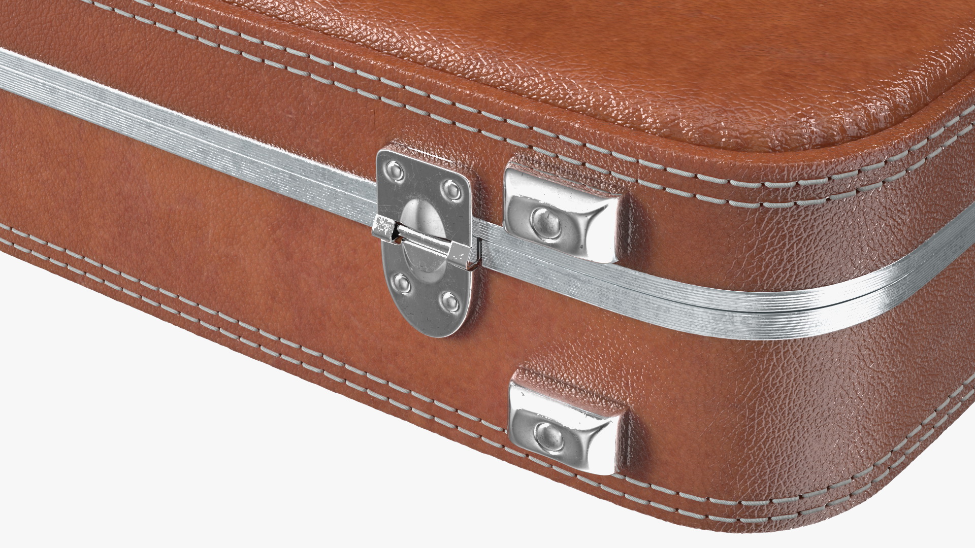 Vintage Leather Suitcase 3D model