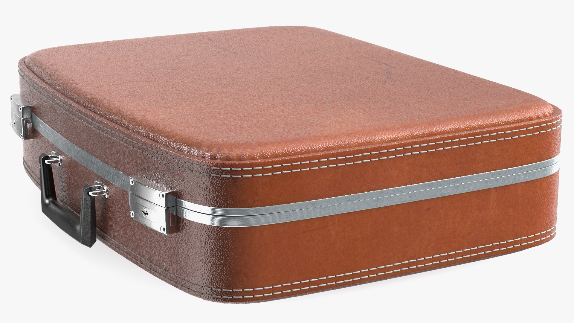 Vintage Leather Suitcase 3D model