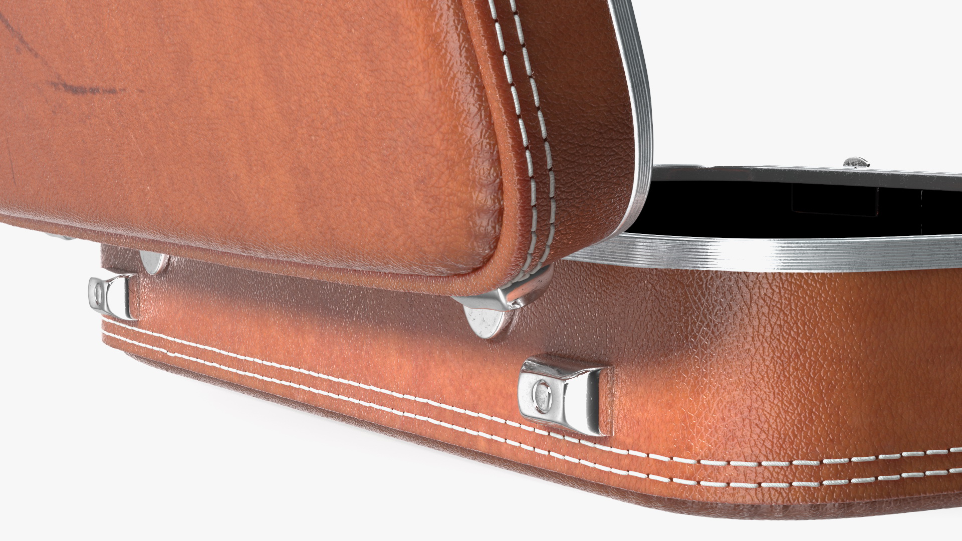 Vintage Leather Suitcase 3D model