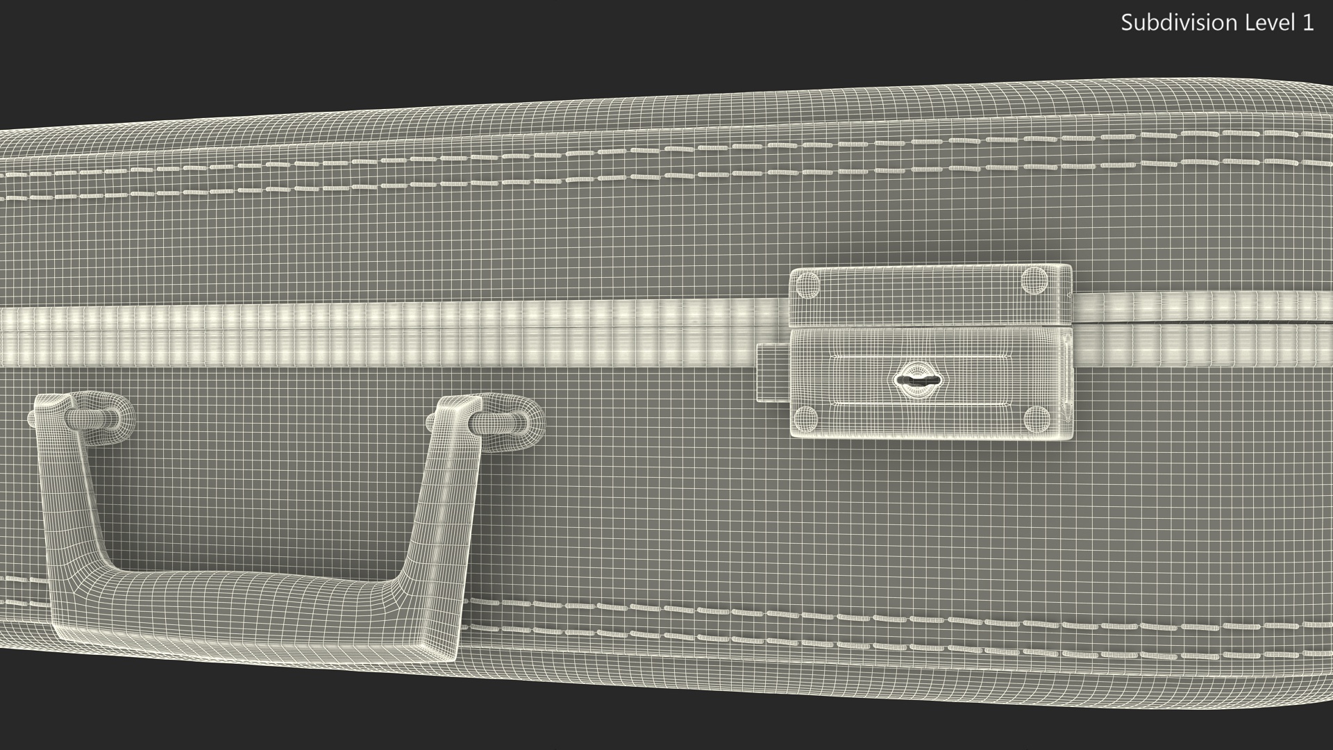 Vintage Leather Suitcase 3D model