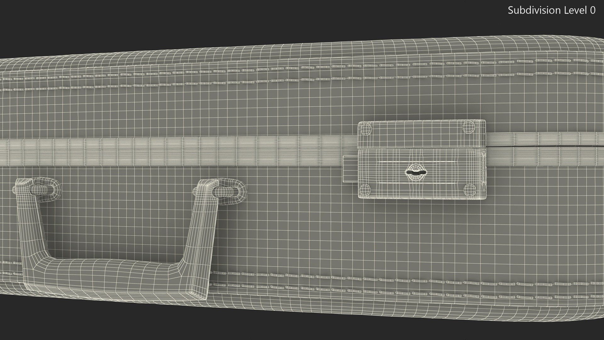 Vintage Leather Suitcase 3D model