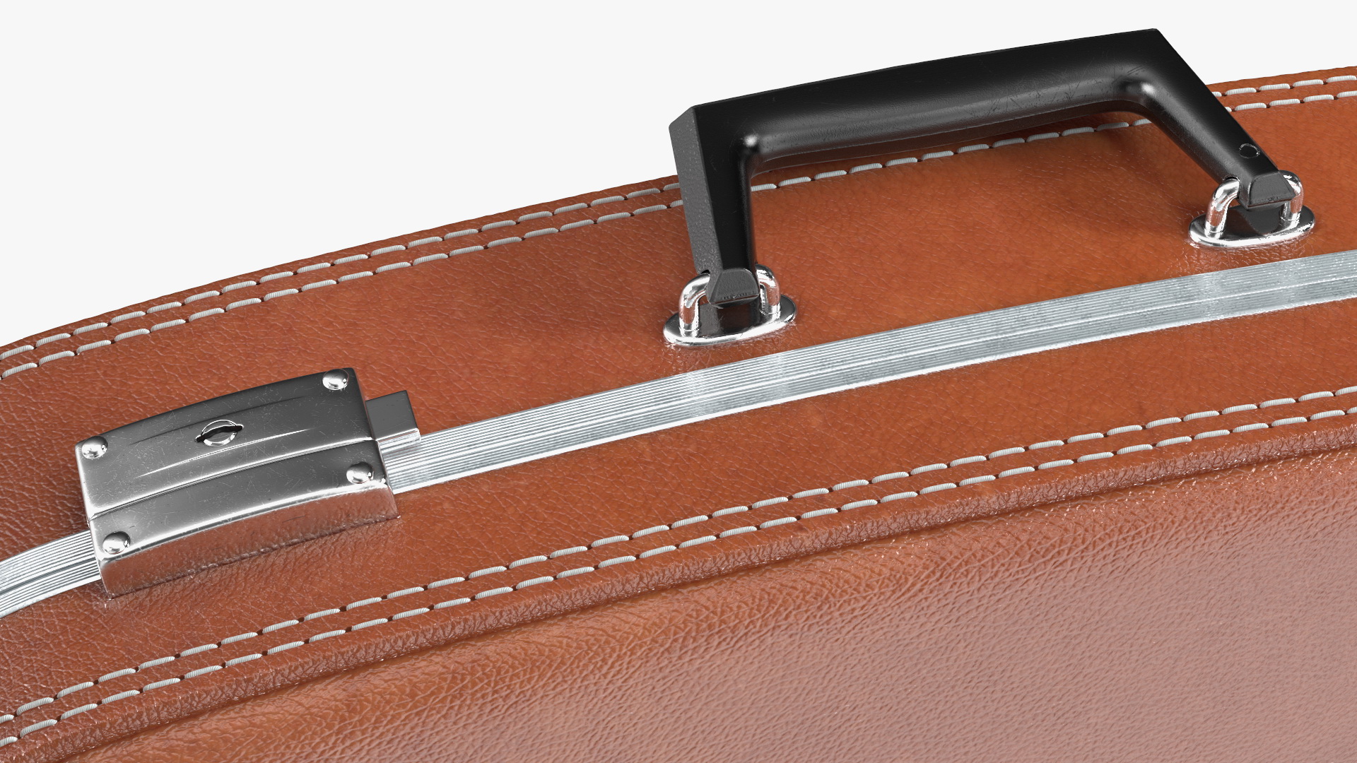 Vintage Leather Suitcase 3D model