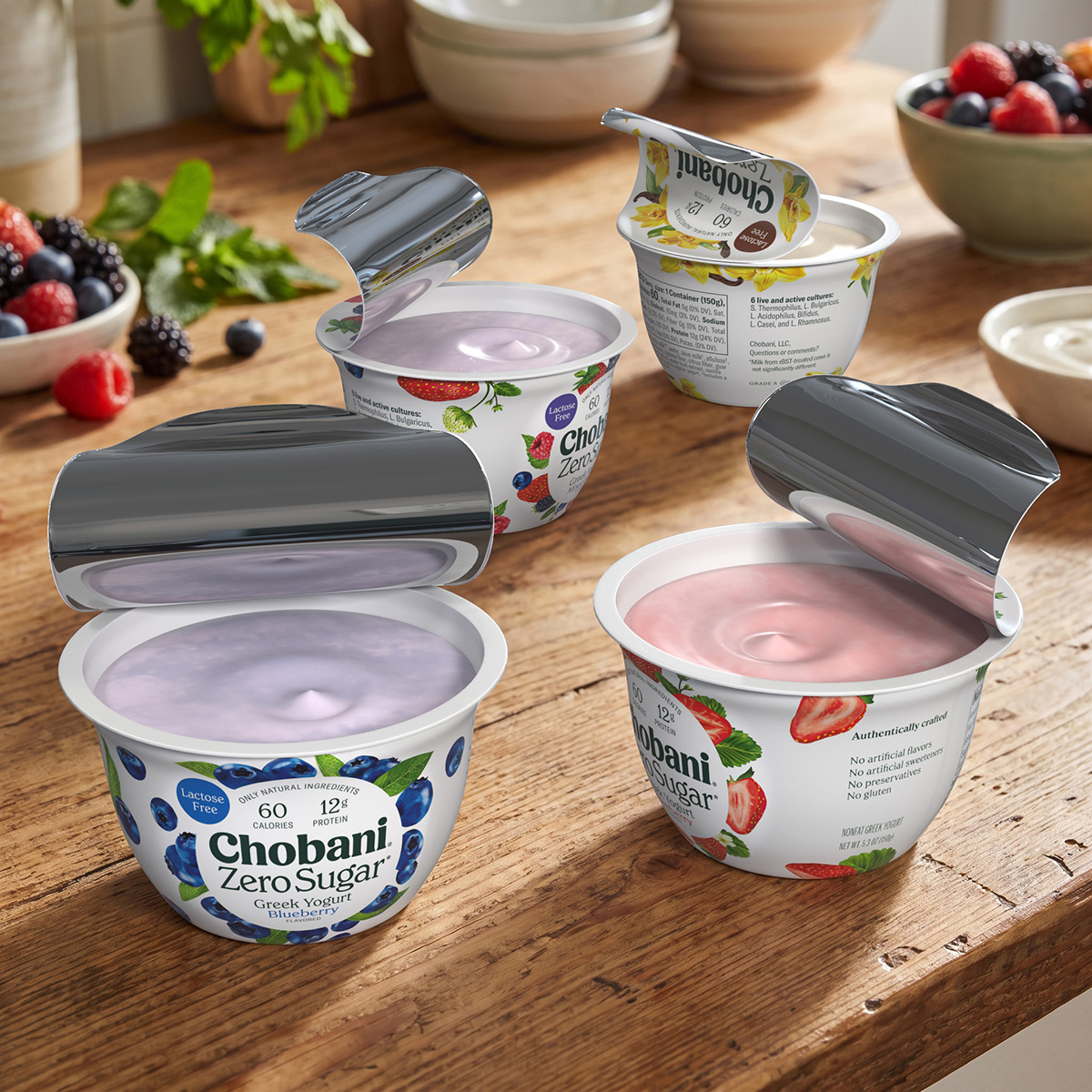 Chobani Zero Sugar Greek Yogurt Open Cup Variety Set