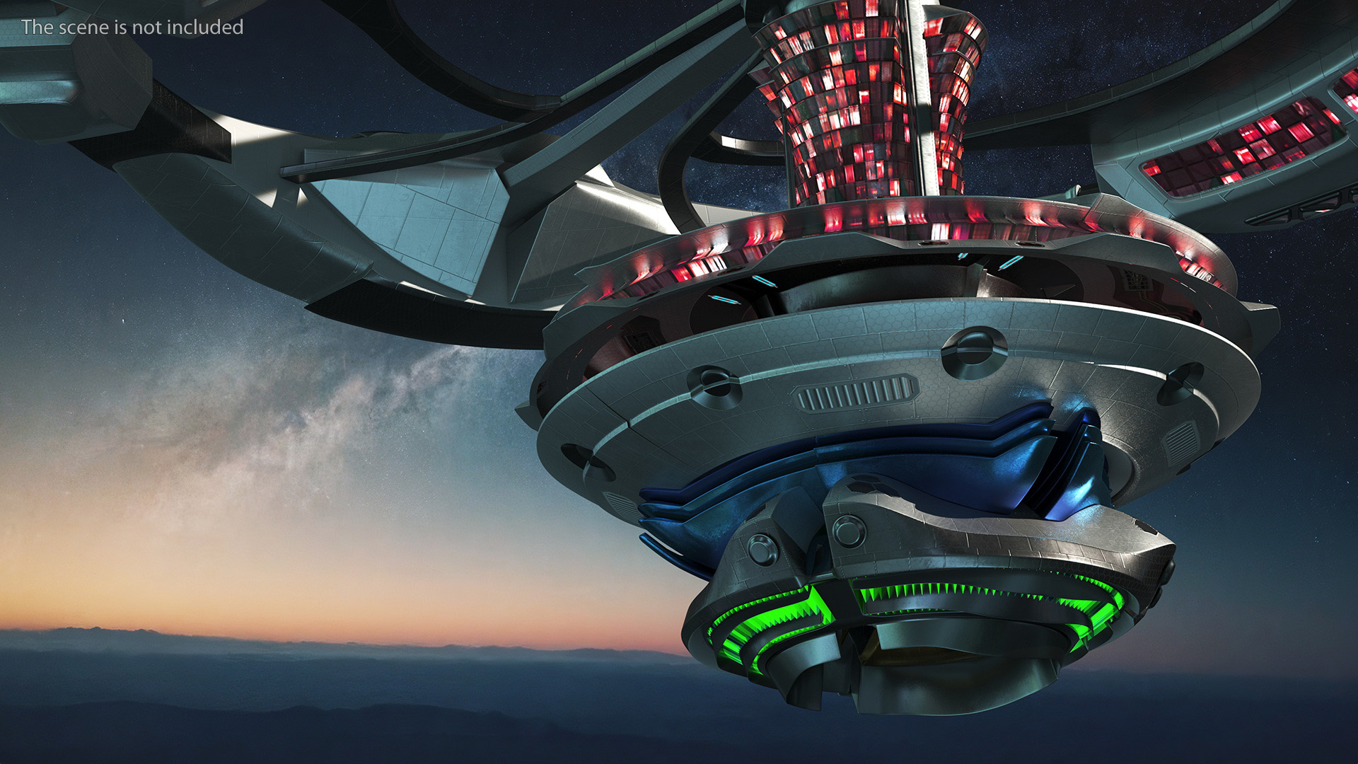 Small Space Station Concept 3D