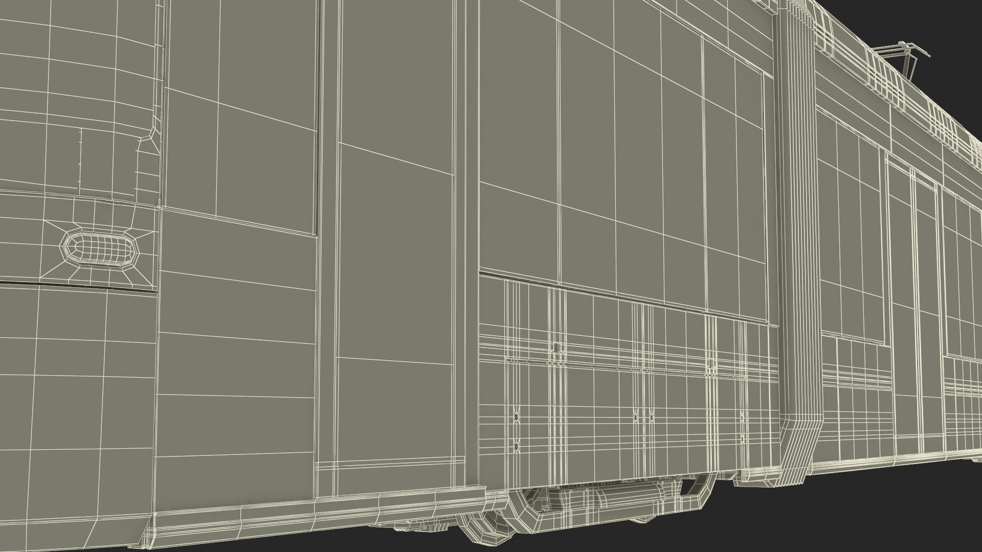 City Tram Yellow Simple Interior 3D
