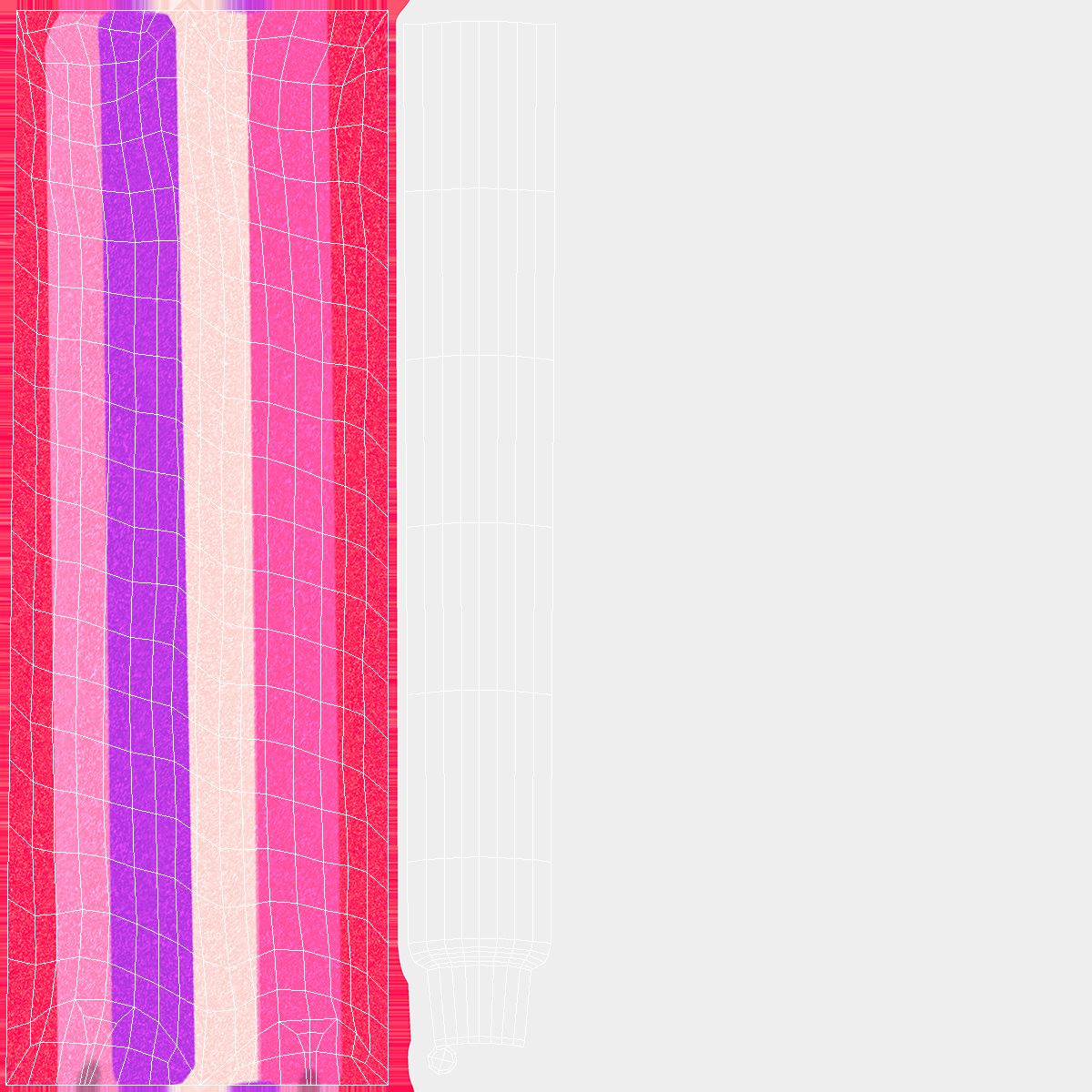 3D Colorful Twist Lollipop Stick Set model