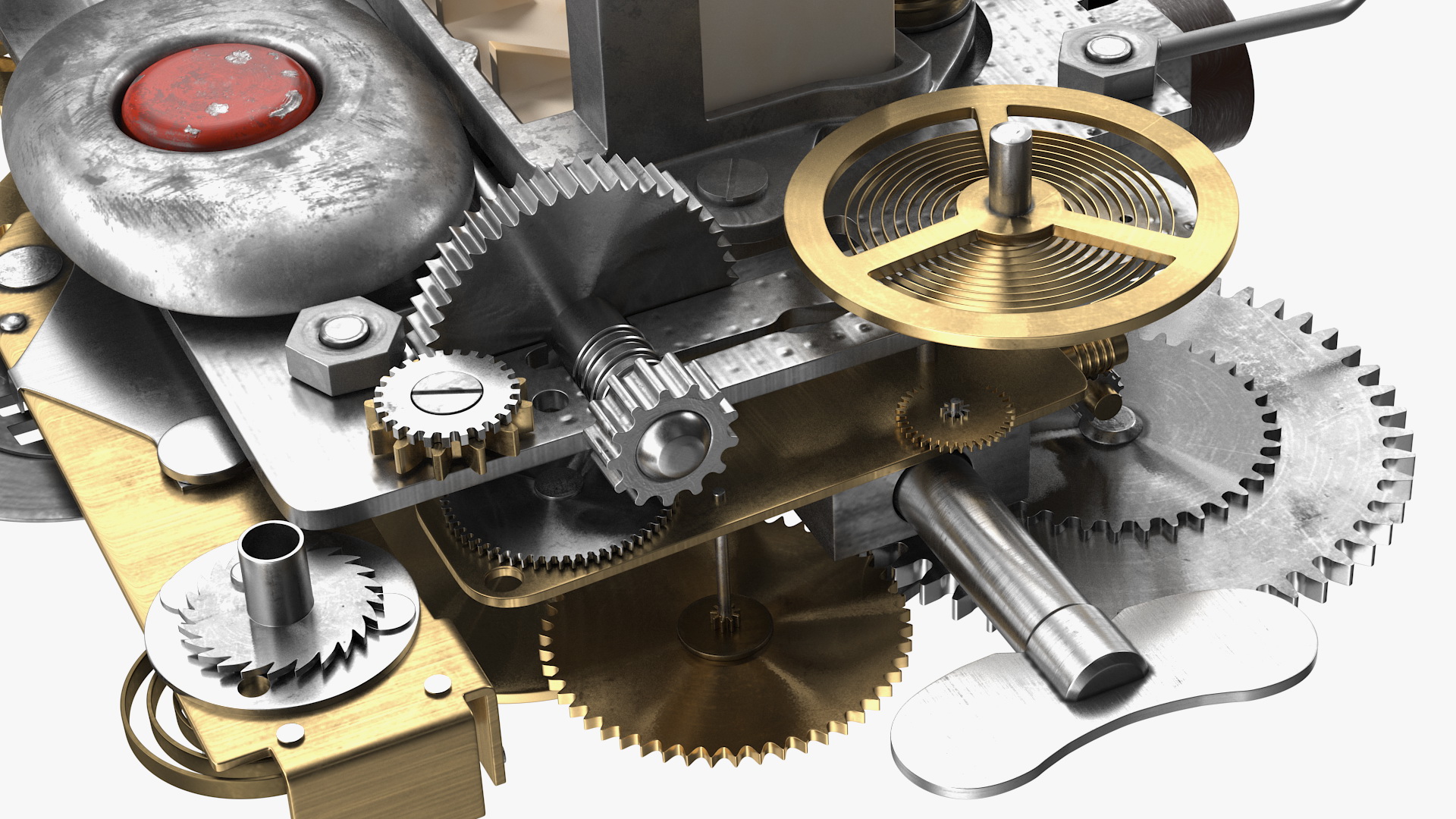 3D Clockwork Gear with Counter Mechanism Mixed model