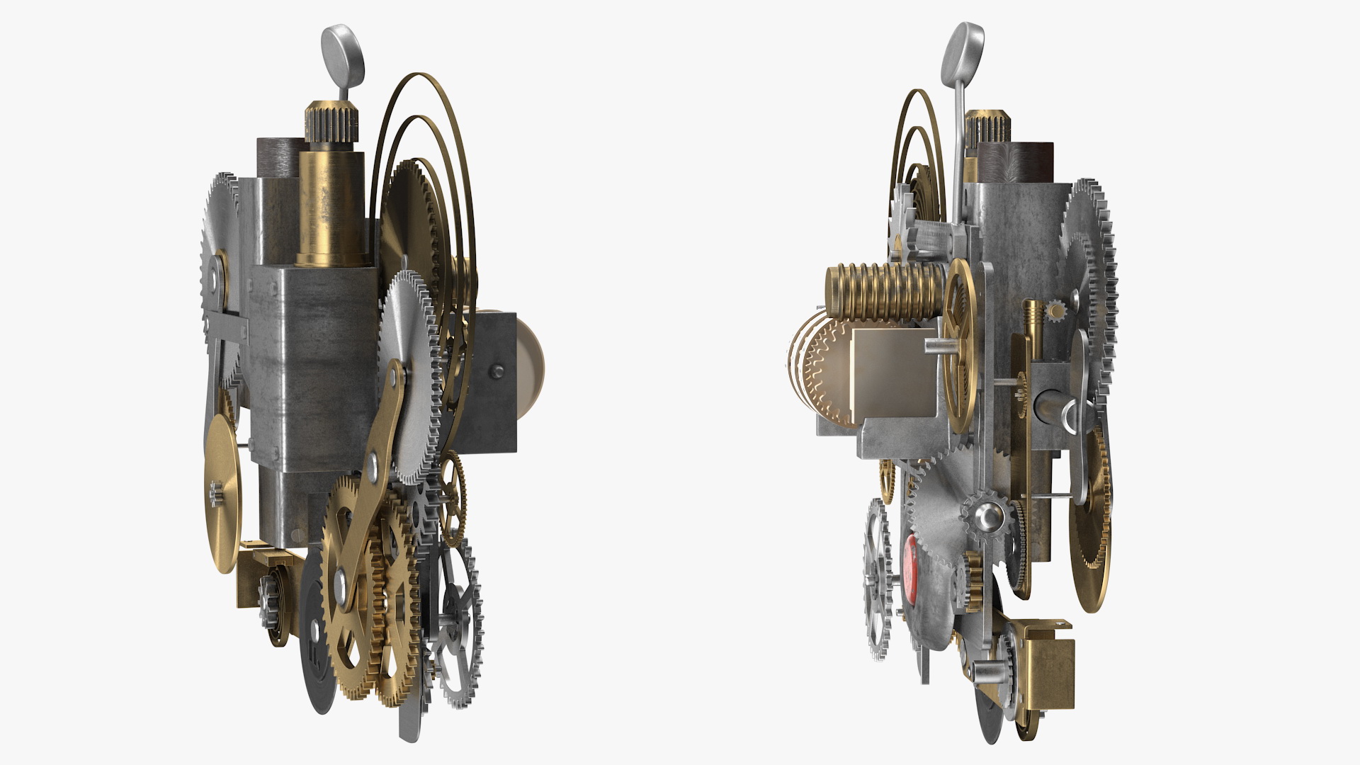 3D Clockwork Gear with Counter Mechanism Mixed model