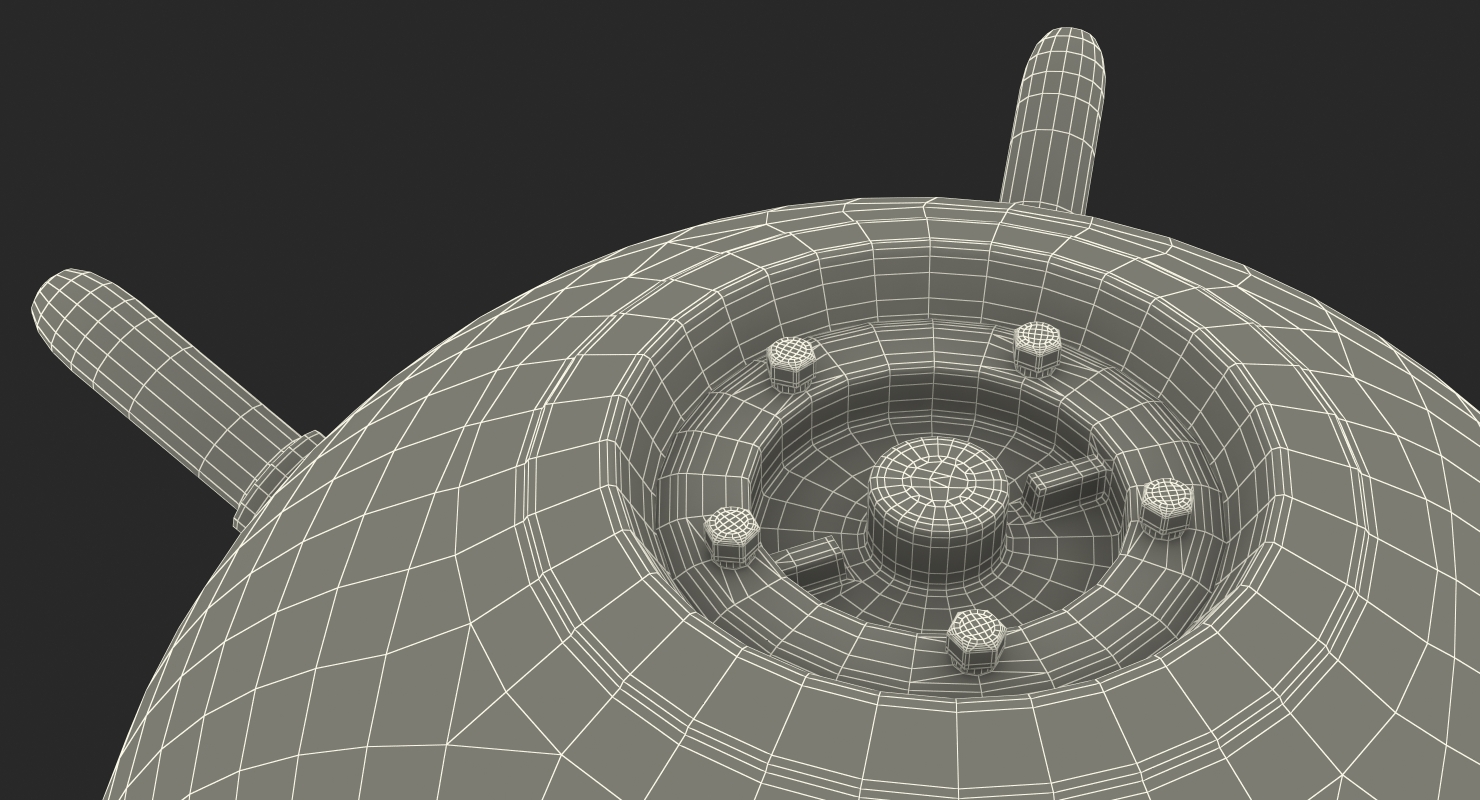 3D Old WWII Sea Mine with Chain model