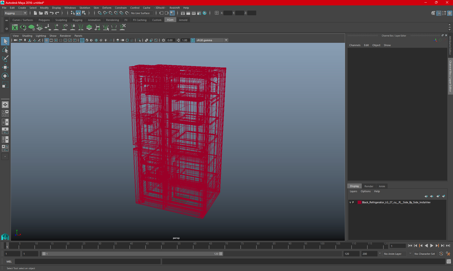 Black Refrigerator LG 27 Side-By-Side InstaView 3D