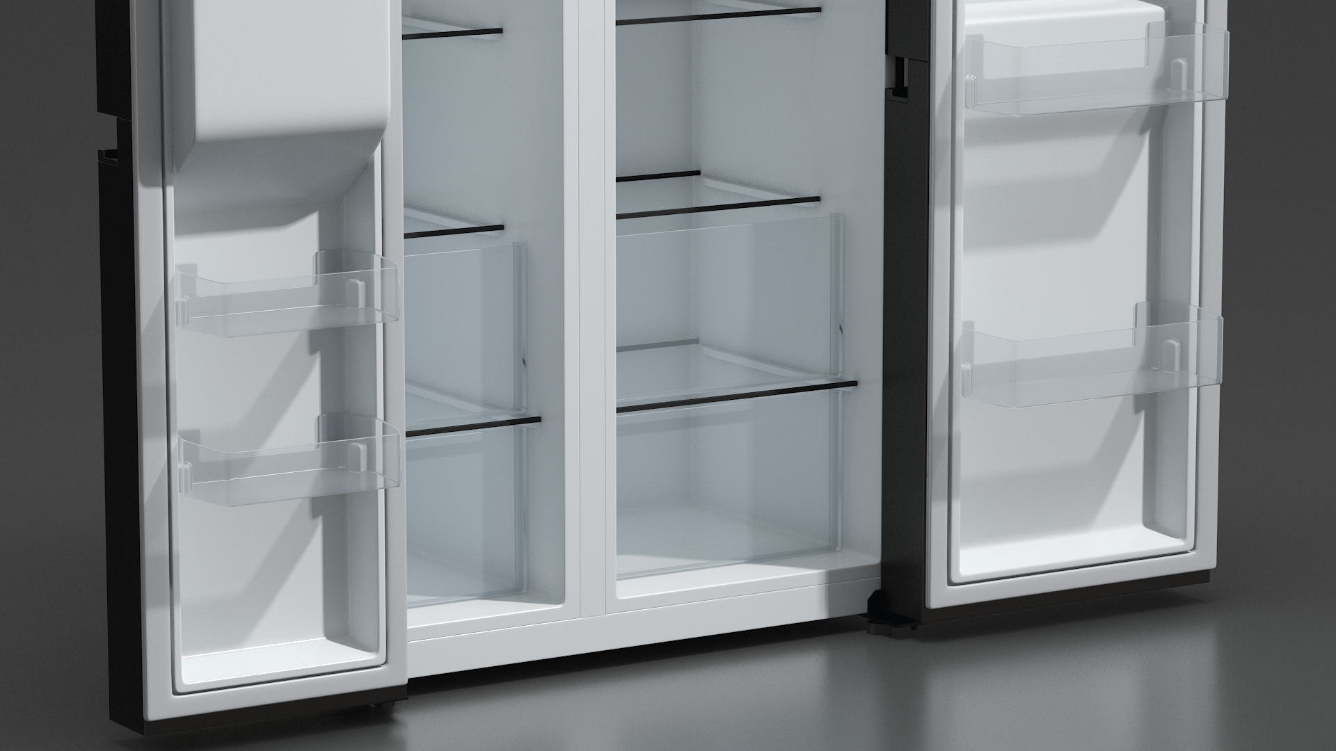 Black Refrigerator LG 27 Side-By-Side InstaView 3D
