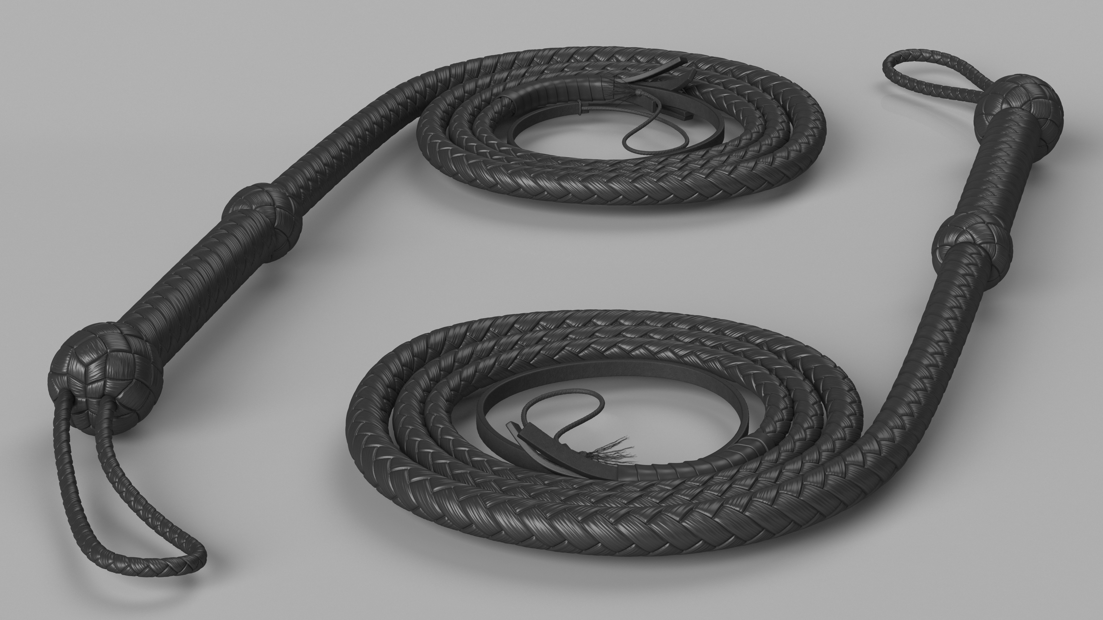 Black Cowboy Whip Rigged 3D model