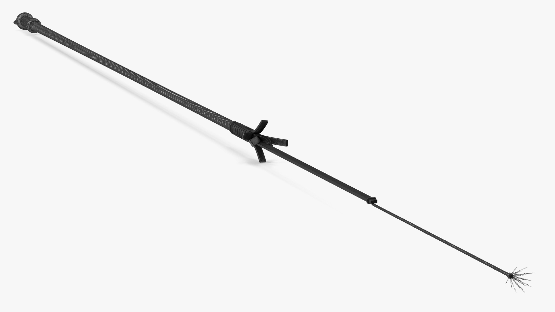Black Cowboy Whip Rigged 3D model