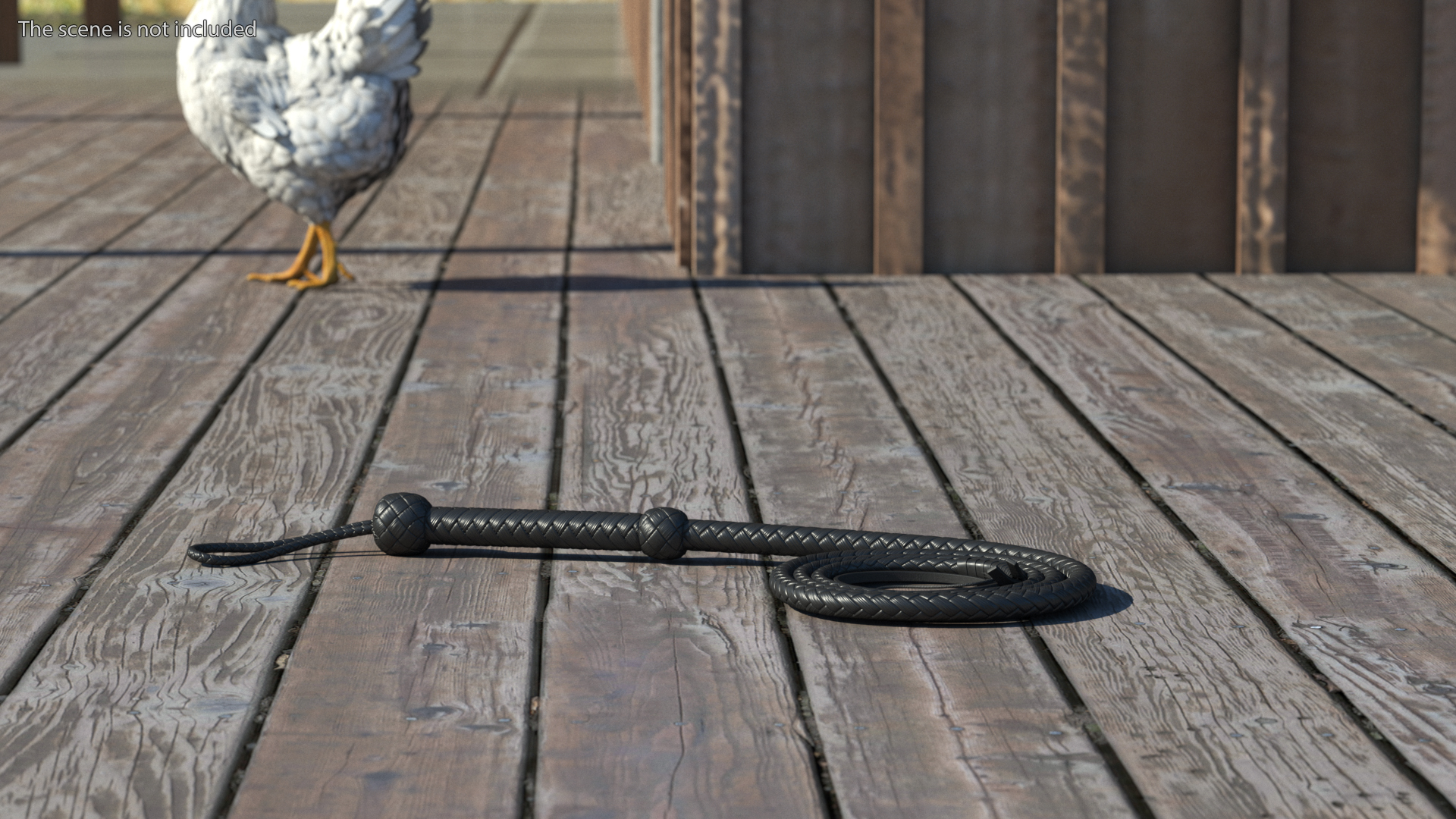 Black Cowboy Whip Rigged 3D model