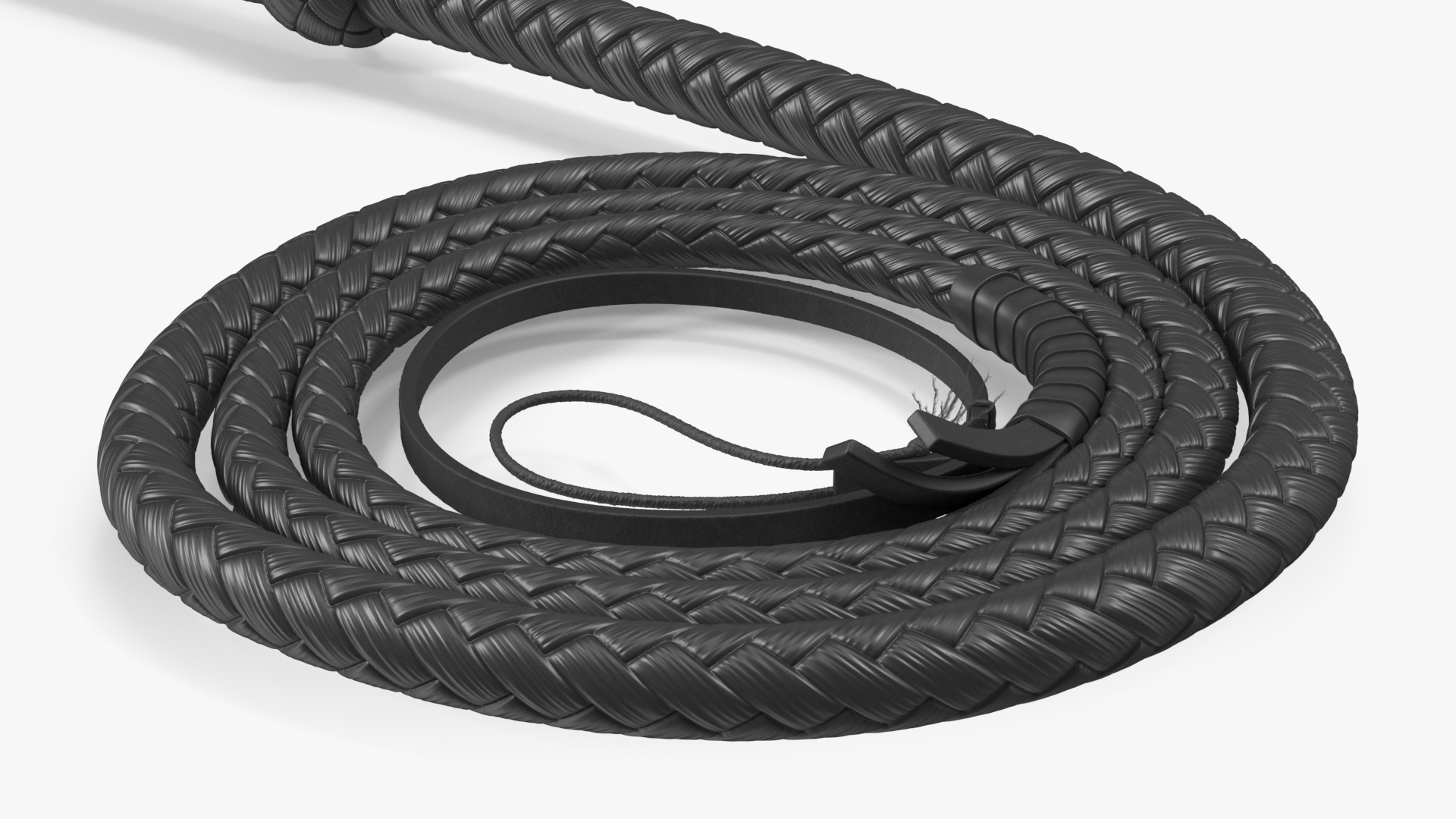 Black Cowboy Whip Rigged 3D model