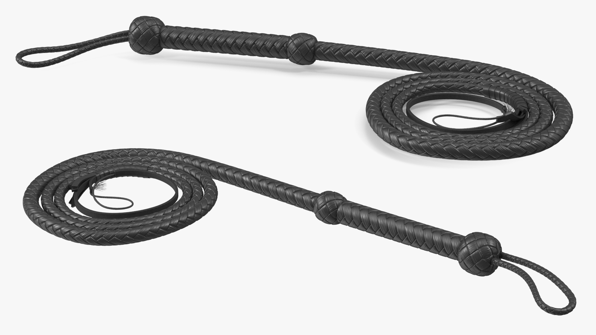 Black Cowboy Whip Rigged 3D model