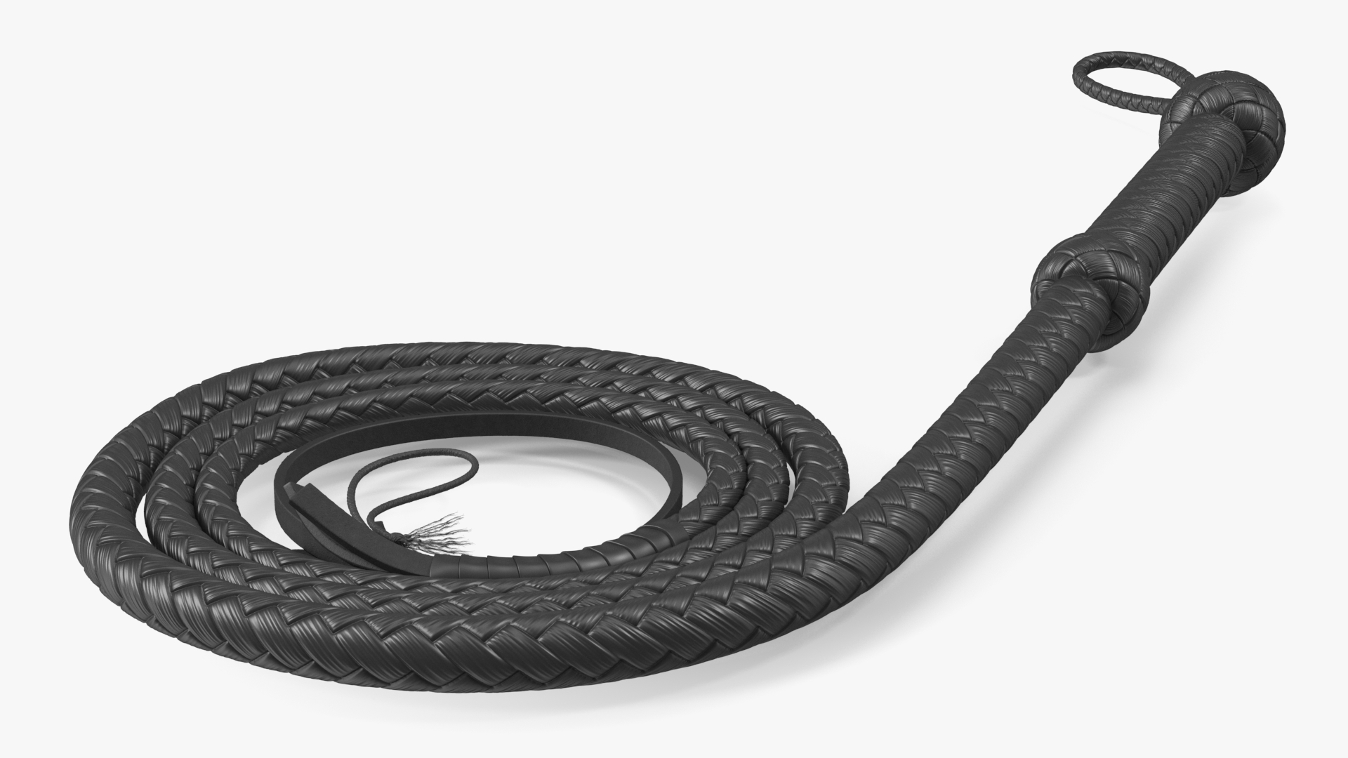 Black Cowboy Whip Rigged 3D model