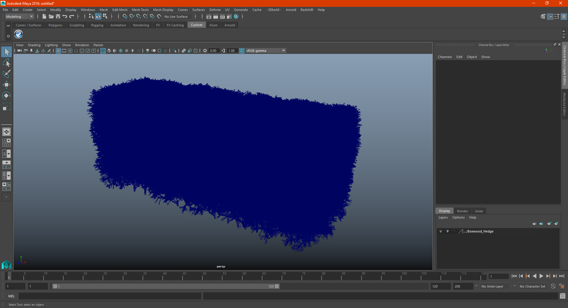 3D Boxwood Hedge model