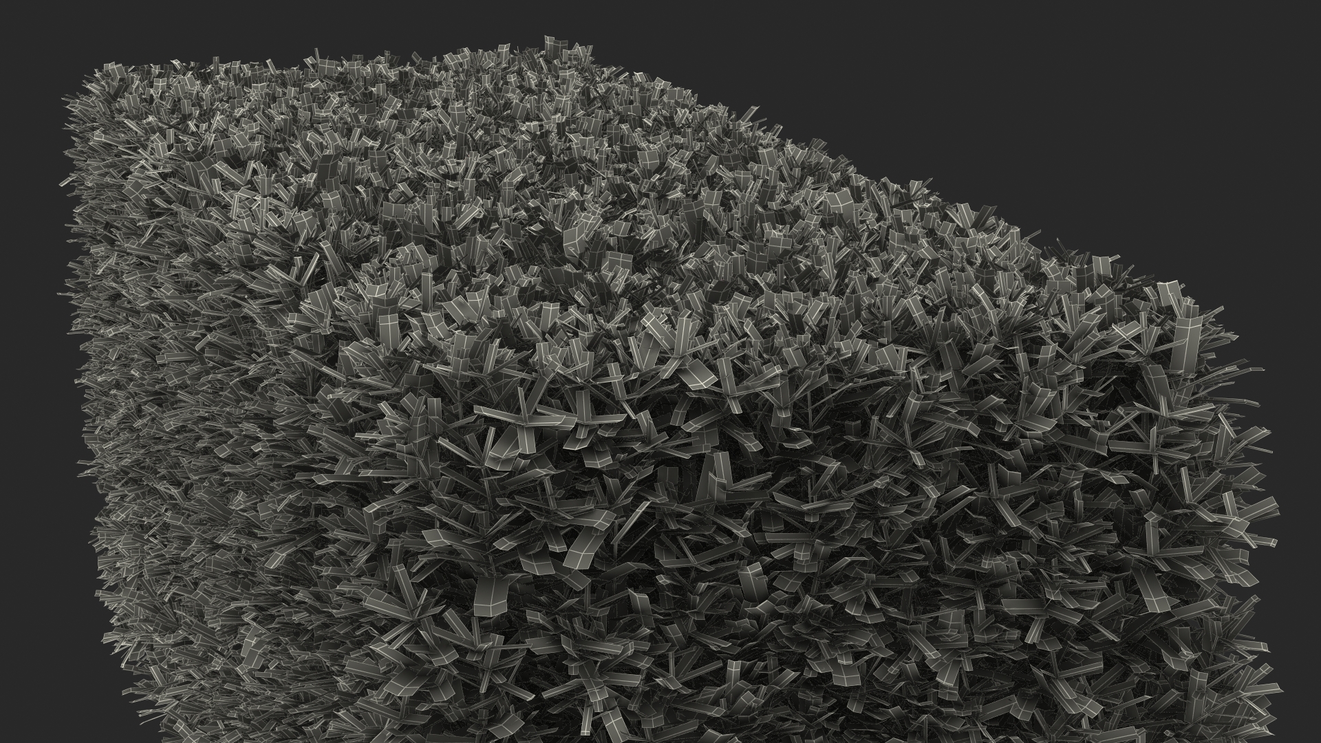 3D Boxwood Hedge model