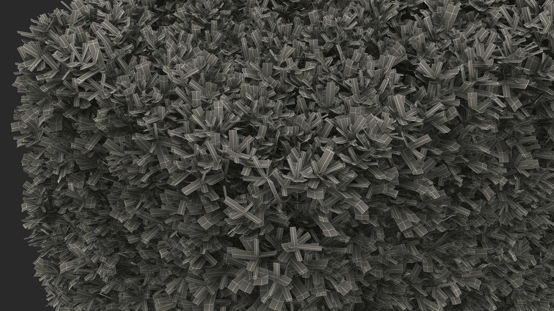 3D Boxwood Hedge model