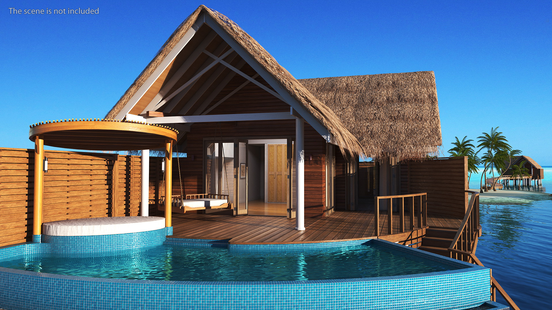 Maldives Overwater Bungalow 3D