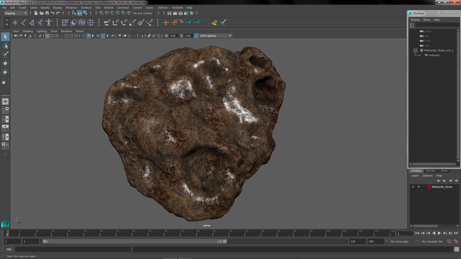 3D model Meteorite Stone