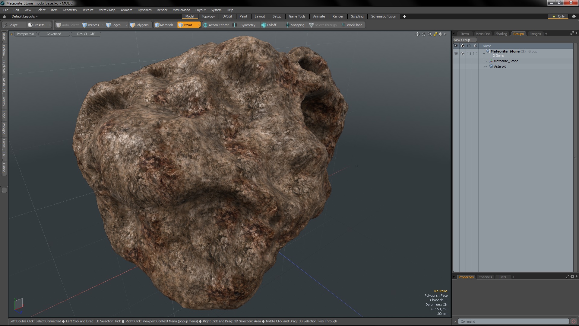 3D model Meteorite Stone