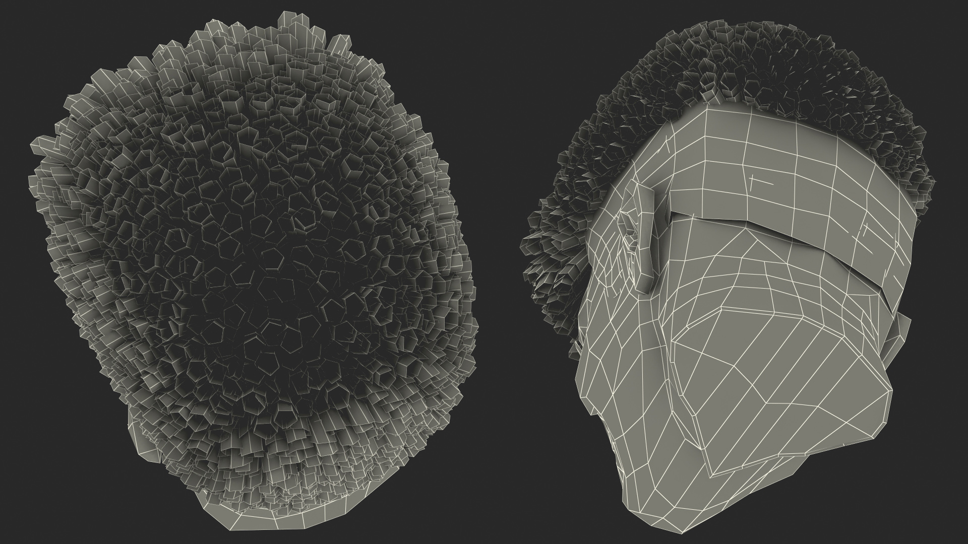 Black Teenager Smiling Head 3D