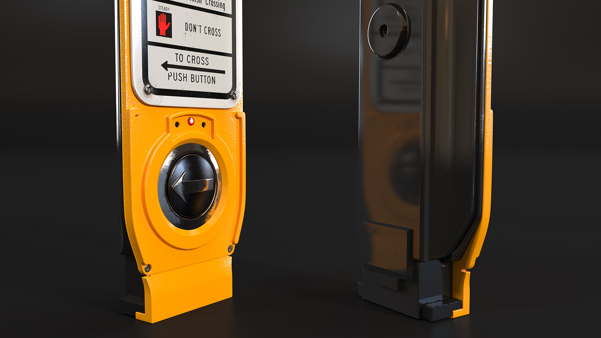 3D model Crosswalk Button Direction NYC