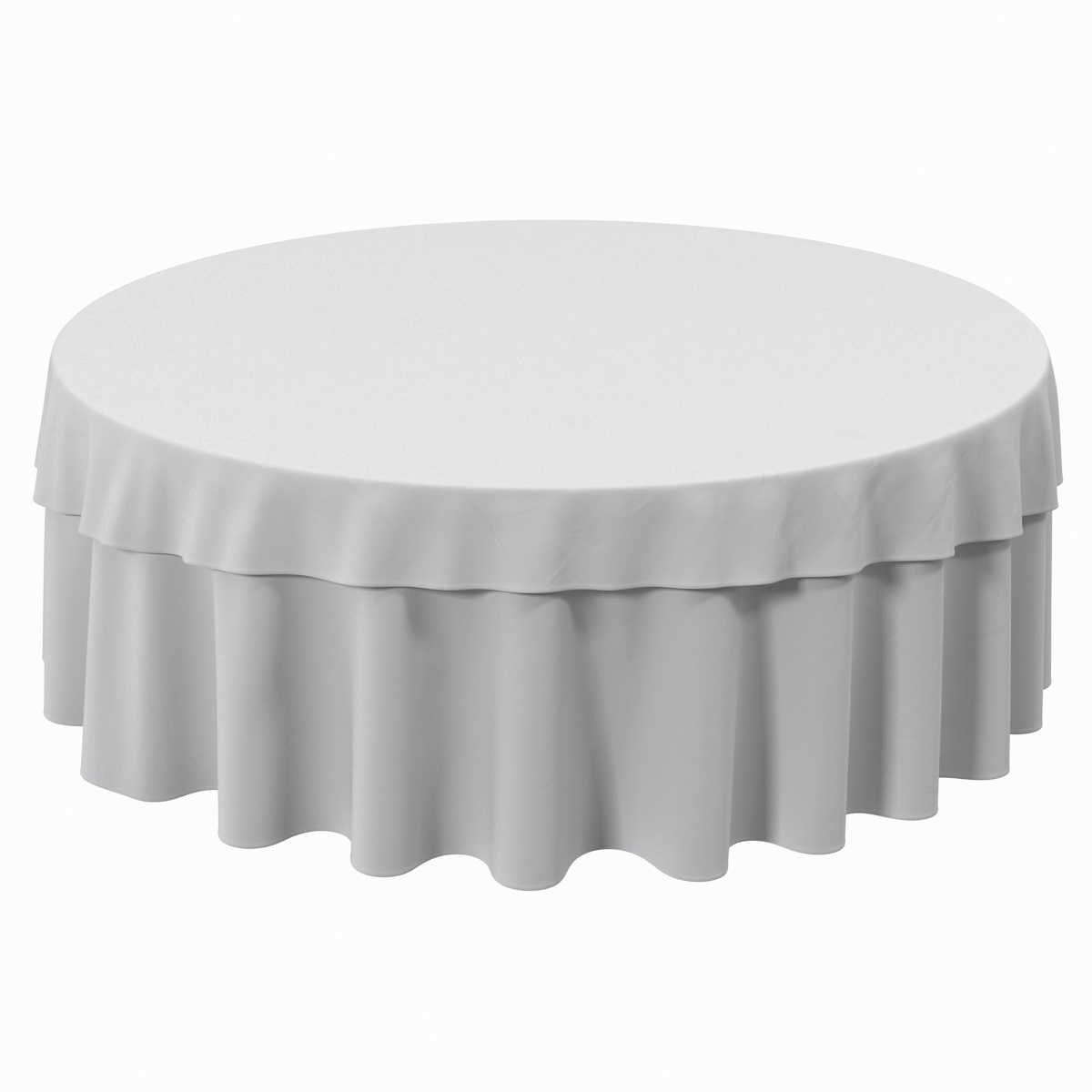 Round Dinner Table With TableCloth, view 3