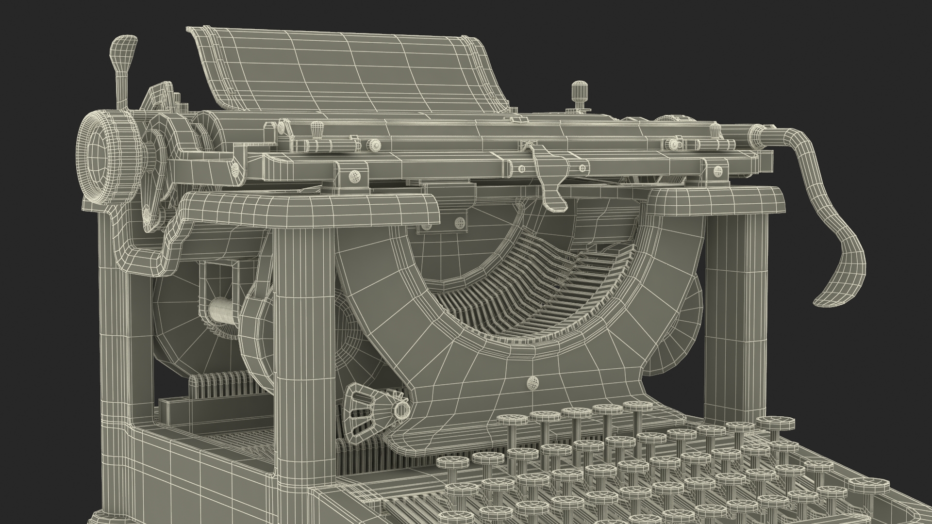 3D Typewriter Remington 10 1923 model