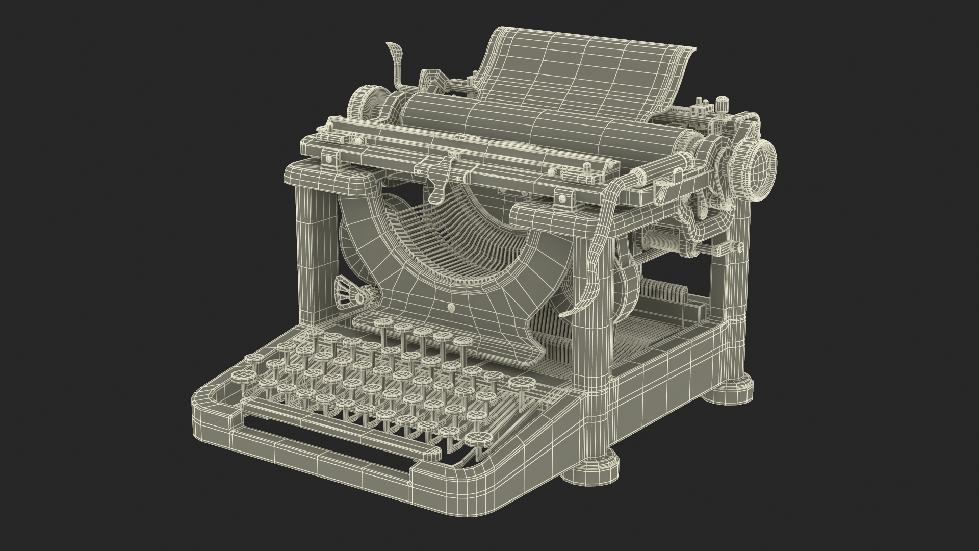 3D Typewriter Remington 10 1923 model