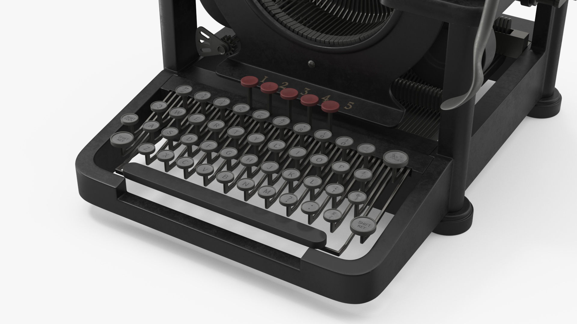 3D Typewriter Remington 10 1923 model
