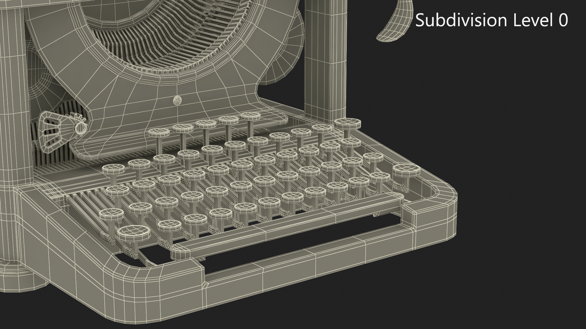 3D Typewriter Remington 10 1923 model