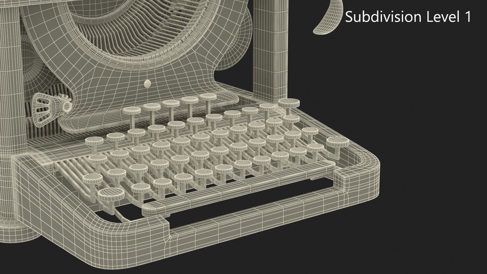3D Typewriter Remington 10 1923 model