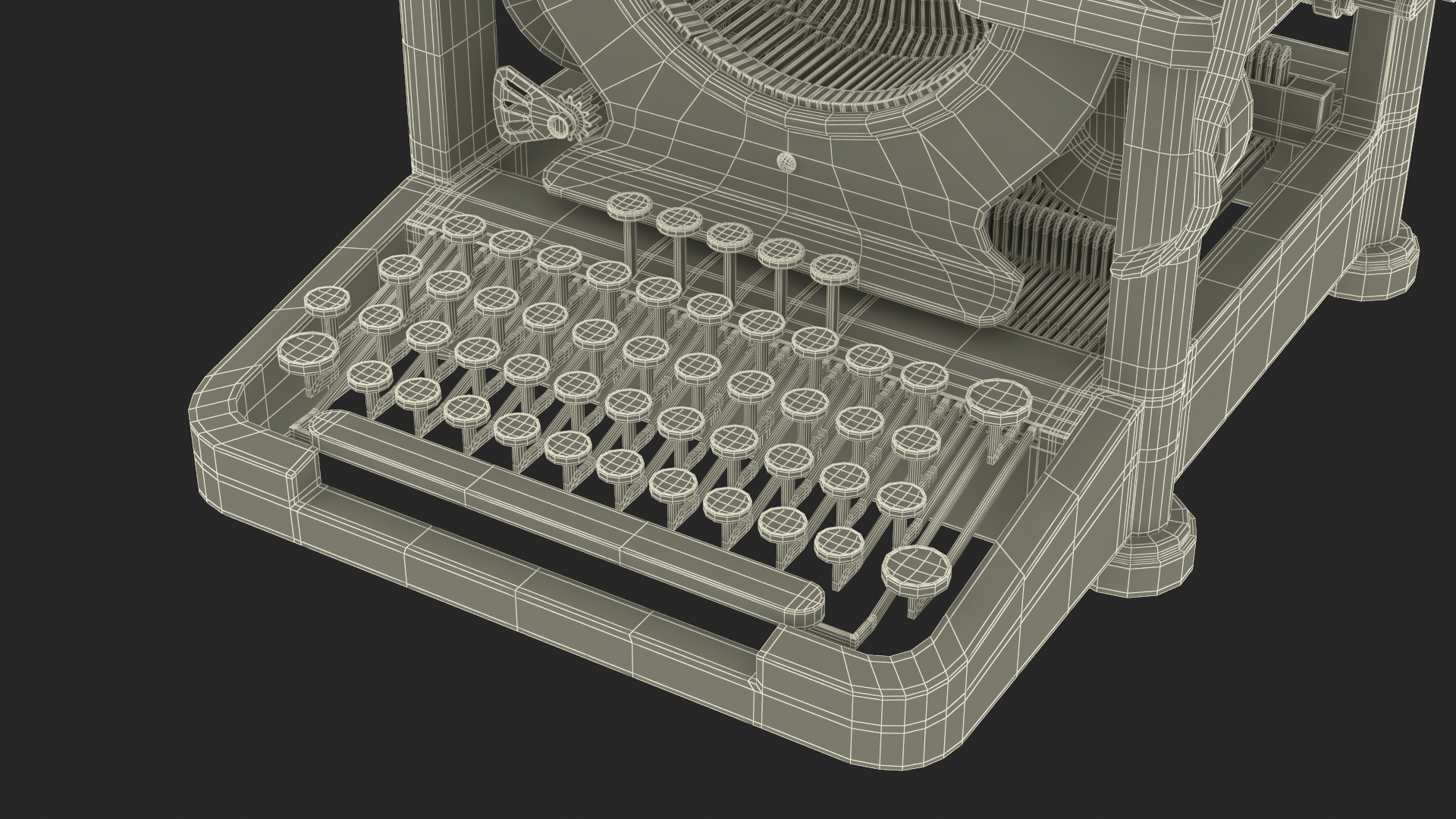 3D Typewriter Remington 10 1923 model