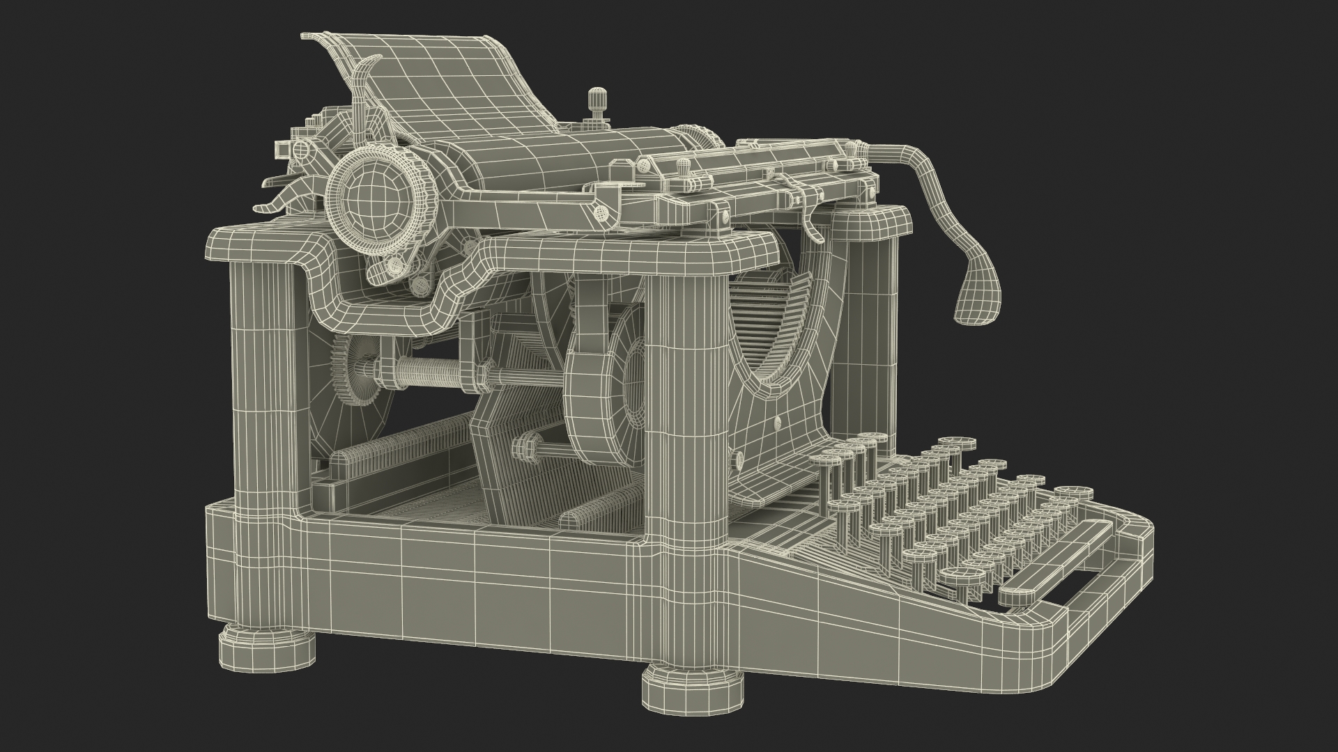 3D Typewriter Remington 10 1923 model