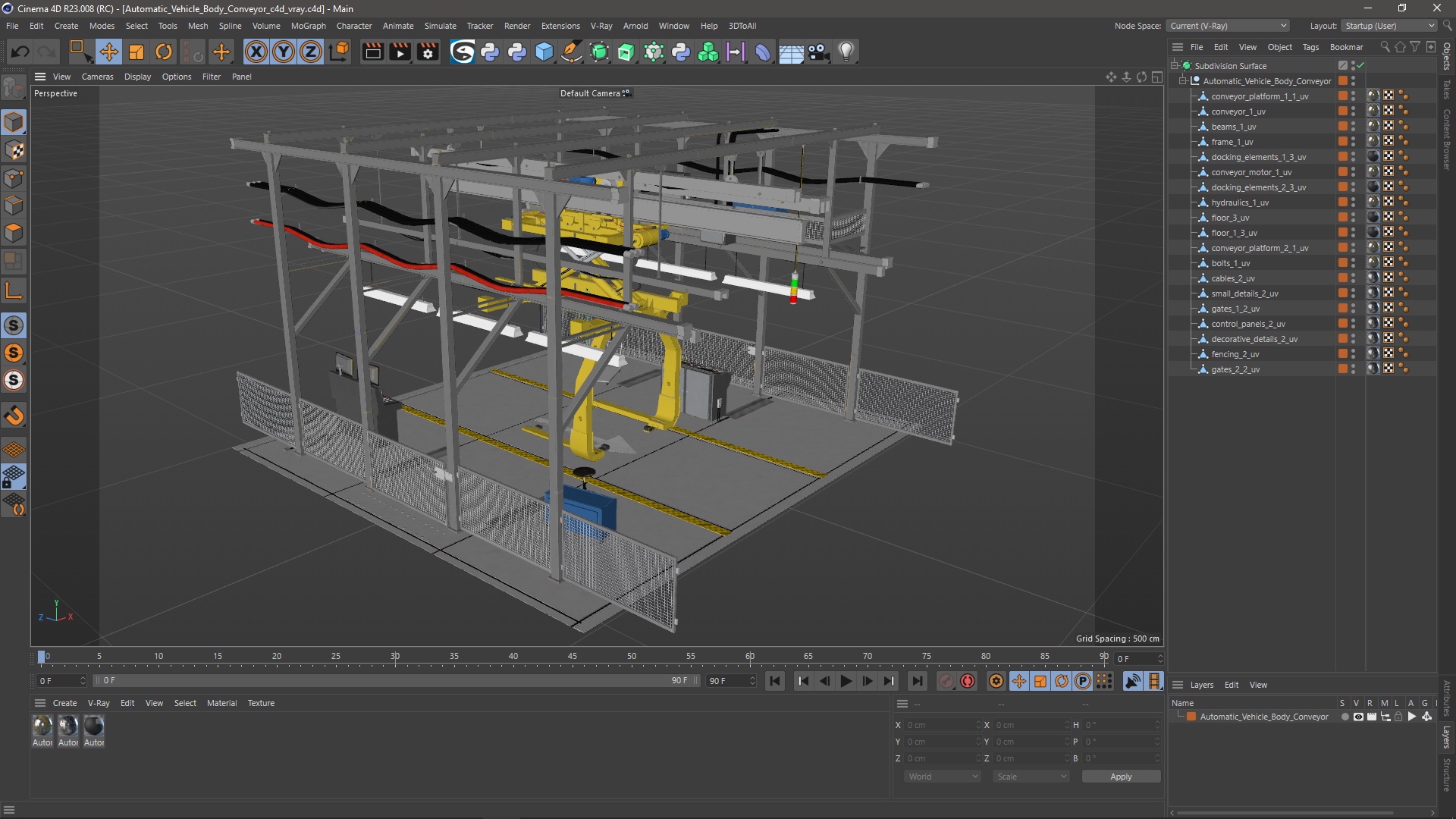 3D Automatic Vehicle Body Conveyor