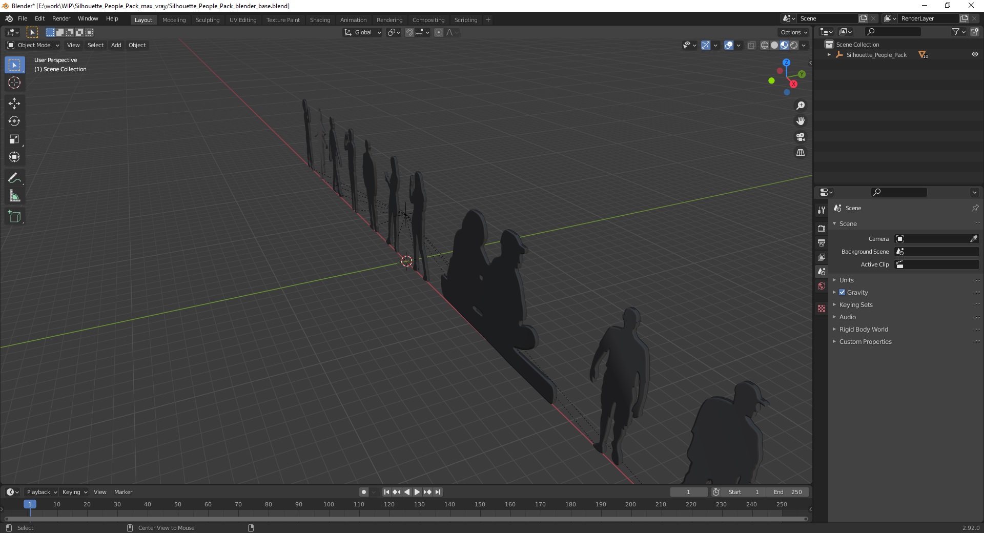 Silhouette People Pack 3D