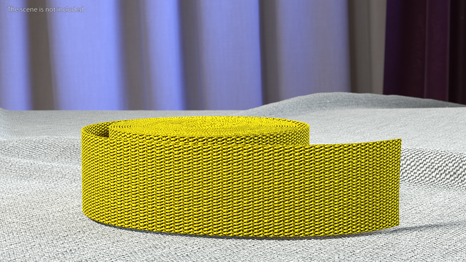 3D Webbing Belt Strap Round Yellow